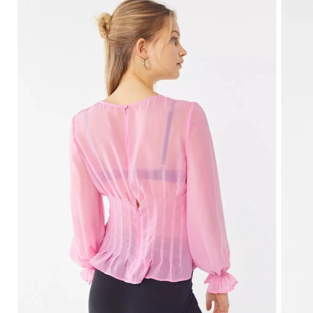 Finders Keepers Pink Sheer Top - Picture 3 of 3